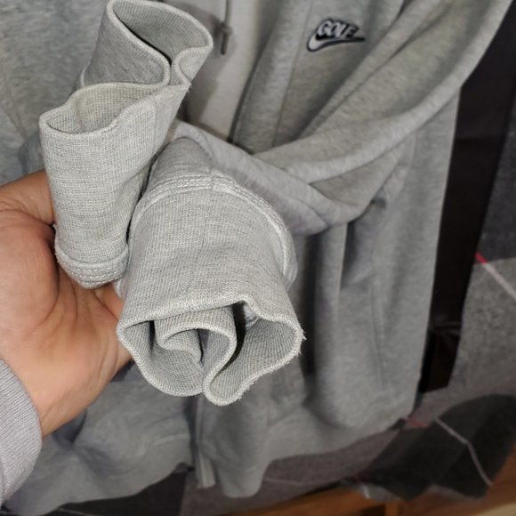 Nike Gray Full-Zip Hoodie - Picture 6 of 7